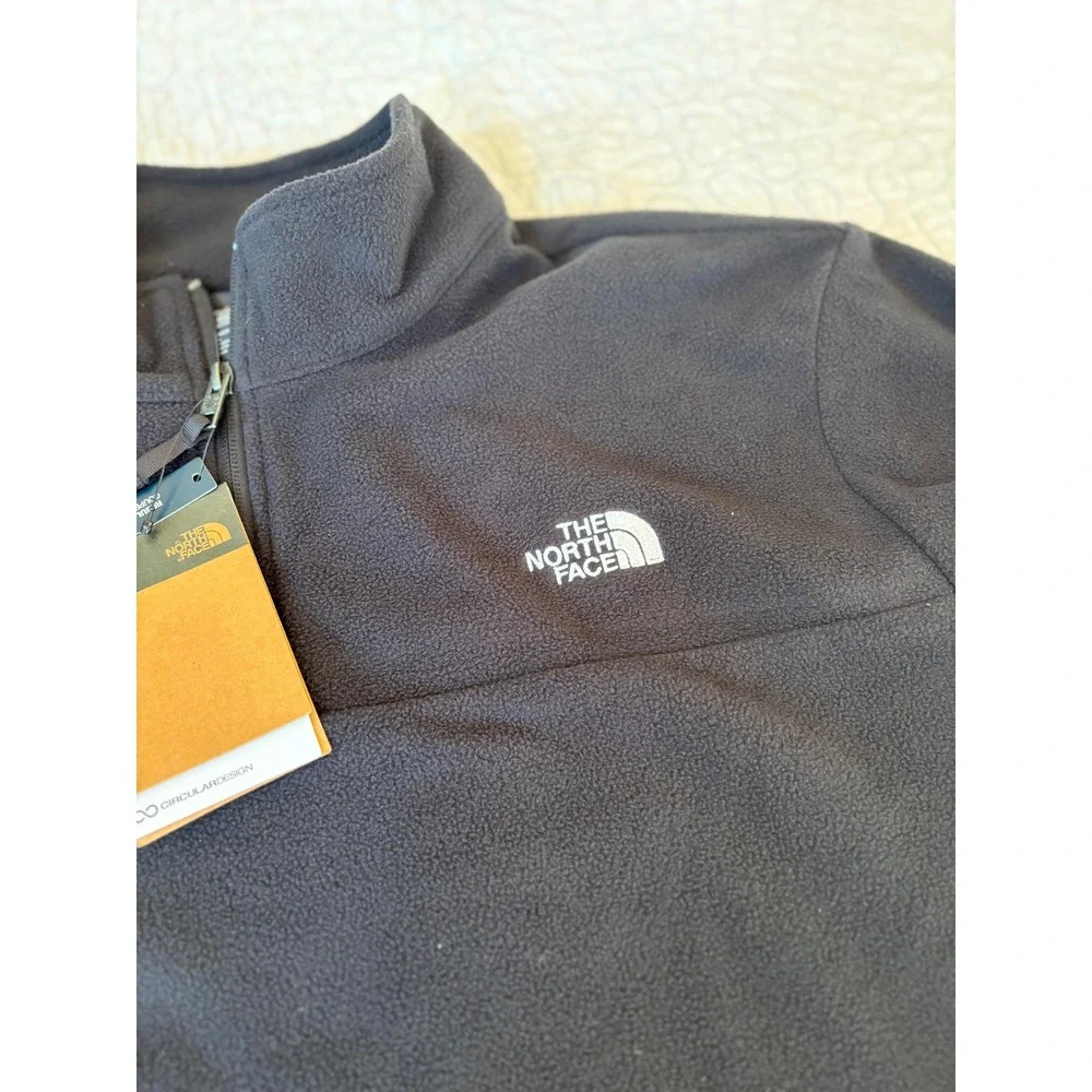 The North Face Mens Anchor 1/4 Zip Fleece Pullover Black Size XL